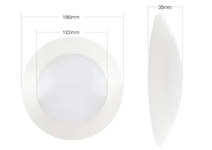 (10 Pack SALE) High Output 6 Inch Surface Mount Down Light Kit 3CCT 15w 1,650 Lumen (3000K, 4000K, 5000K) Dimmable