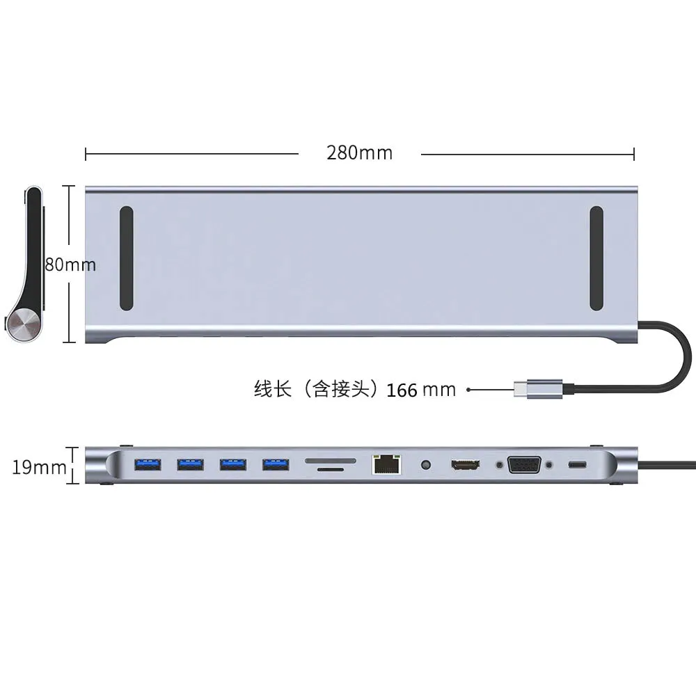 11-in-1 Dock USB C Hub