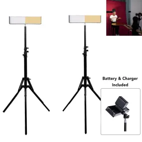 13" LED Photography Video Studio Lighting Kit - 2x 'DUO' Crystal Luxe