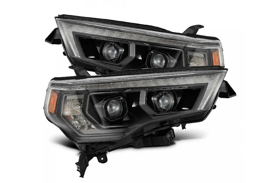 2014-22 Toyota 4Runner AlphaRex MK II Luxx Series LED Projector Headlights Alpha - Black