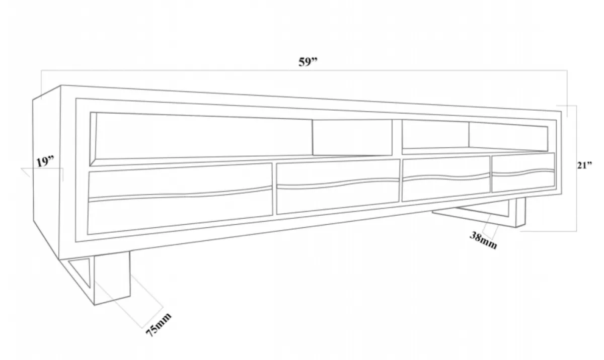 Acacia 59" TV Stand - B26