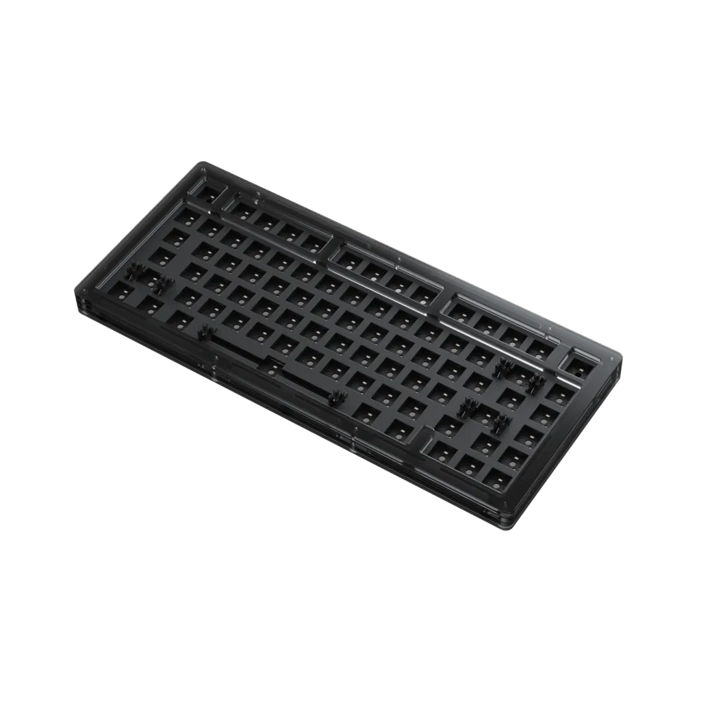 AKKO ACR75 RGB CUSTOM MECHANICAL KEYBOARD HOT-SWAPPABLE DIY KIT SOCKET GASKET MOUNT WITH 81-KEY LAYOUT ACRYLIC CASE (BLACK)