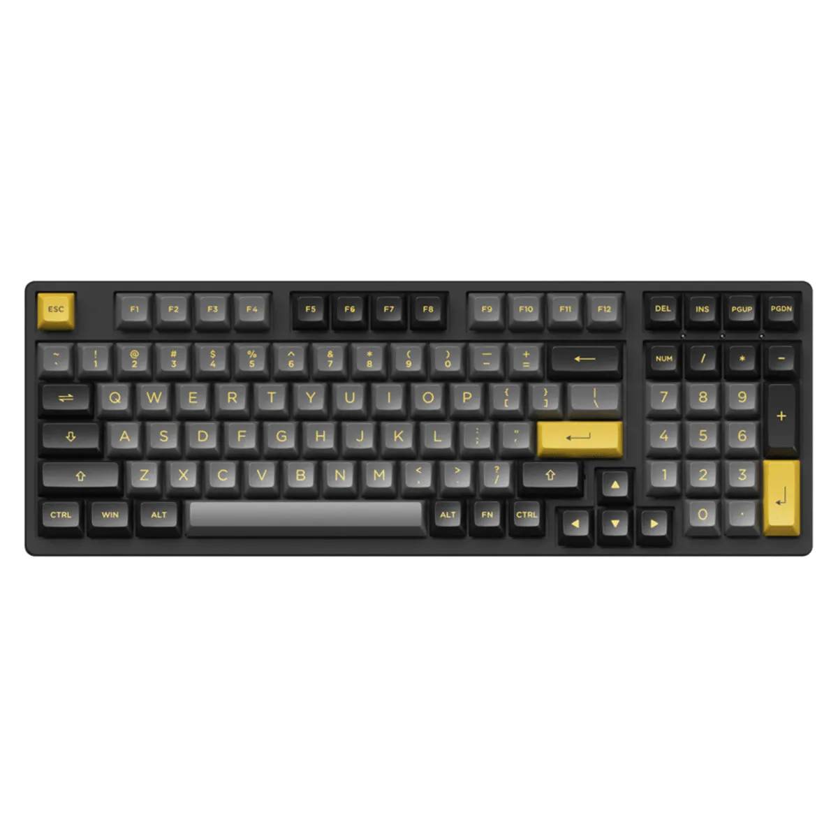 Akko Black & Gold 3098B Mechanical Keyboard (Akko Switch Jelly Blue)