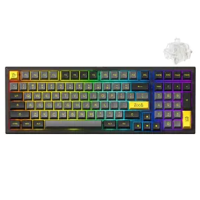 Akko Black & Gold PC98B Plus Multi-Modes RGB Mechanical Keyboard (Akko CS Crystal)