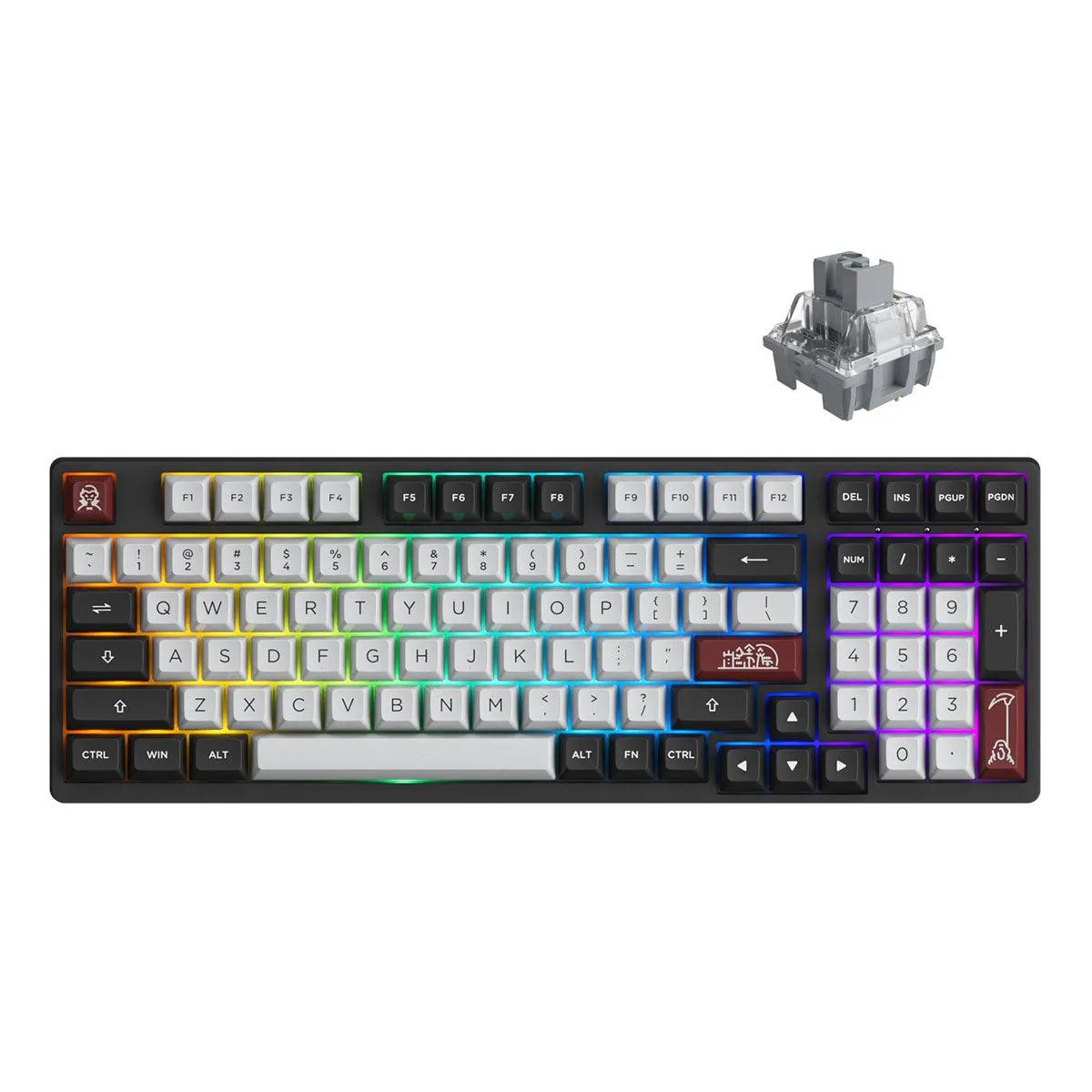 Akko Dracula Castle 3098S Hotswappable RGB Mechanical Keyboard (Akko CS Silver)