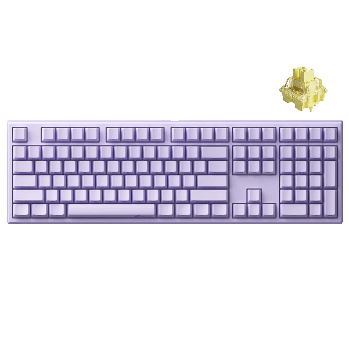 Akko MG108B Taro Purple Multi-Mode RGB Hot-Swappable Mechanical Keyboard (V3 Cream Yellow Pro)