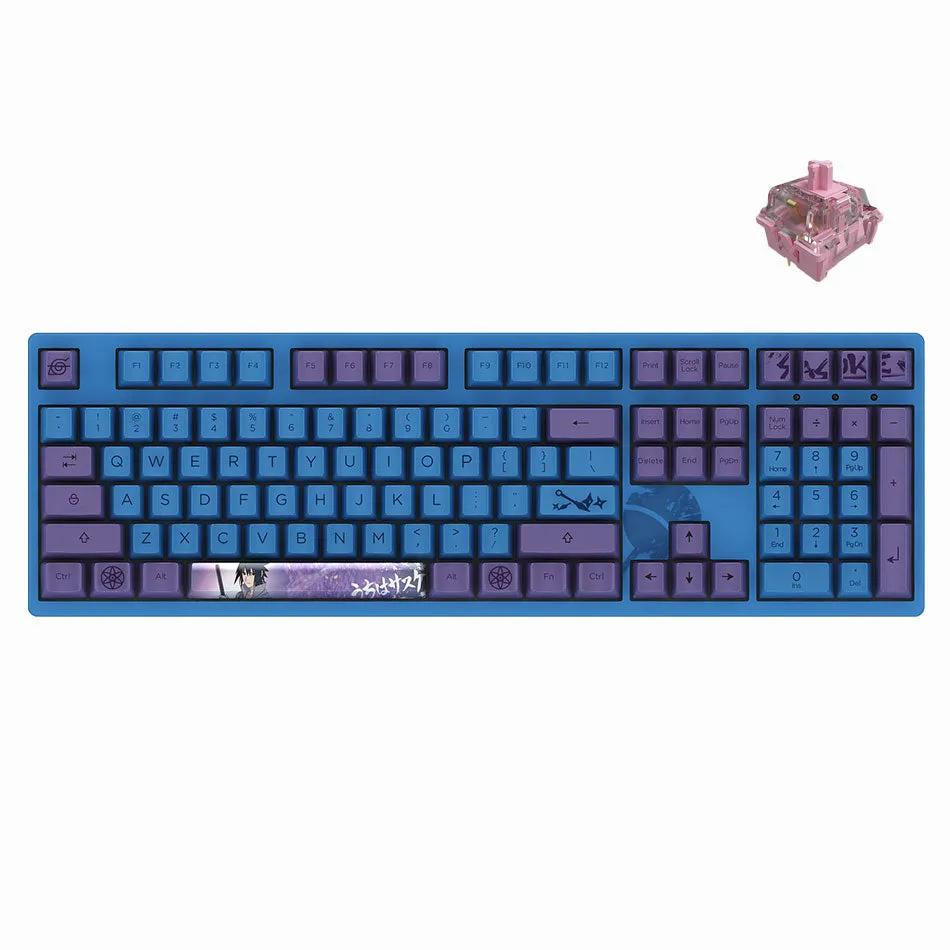 Akko Naruto Shippuden Sasuke 3108 V2 Wired Mechanical Keyboard (Akko 2nd Gen Pink)