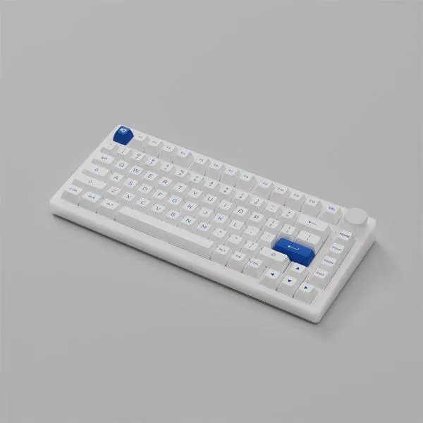 AKKO PC75B Plus Blue On White RGB Mechanical Keyboard (Akko CS Jelly White-Lubed)