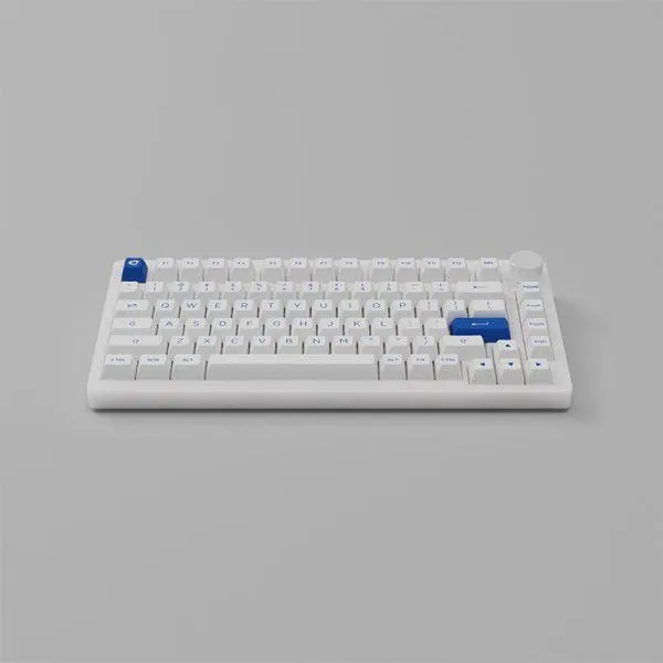 AKKO PC75B Plus Blue On White RGB Mechanical Keyboard (Akko CS Jelly White-Lubed)