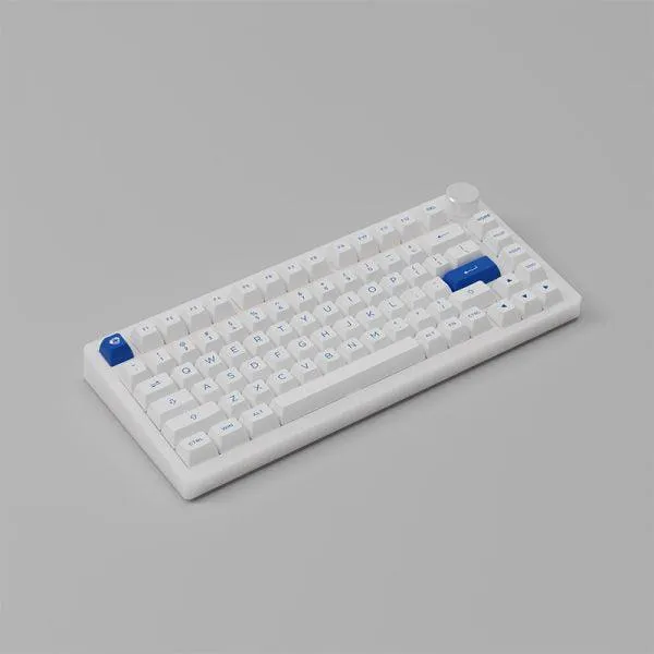 AKKO PC75B Plus Blue On White RGB Mechanical Keyboard (Akko CS Jelly White-Lubed)