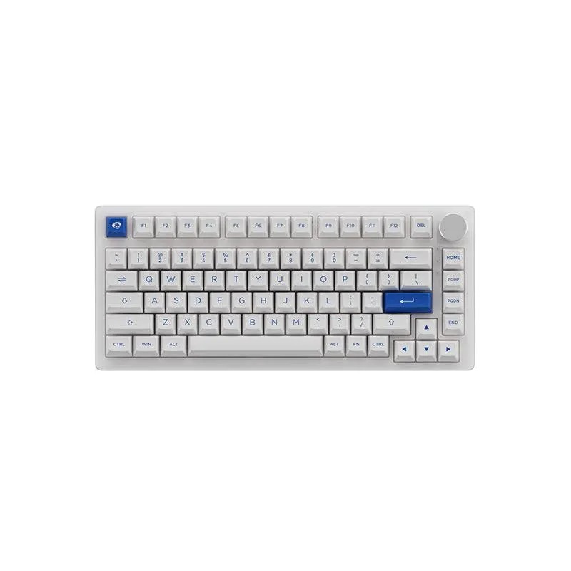 AKKO PC75B Plus Blue On White RGB Mechanical Keyboard (Akko CS Jelly White-Lubed)