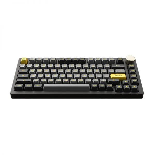 AKKO PC75B Plus V2 Black & Gold RGB Mechanical Keyboard (Akko CS Crystal Wine Red)