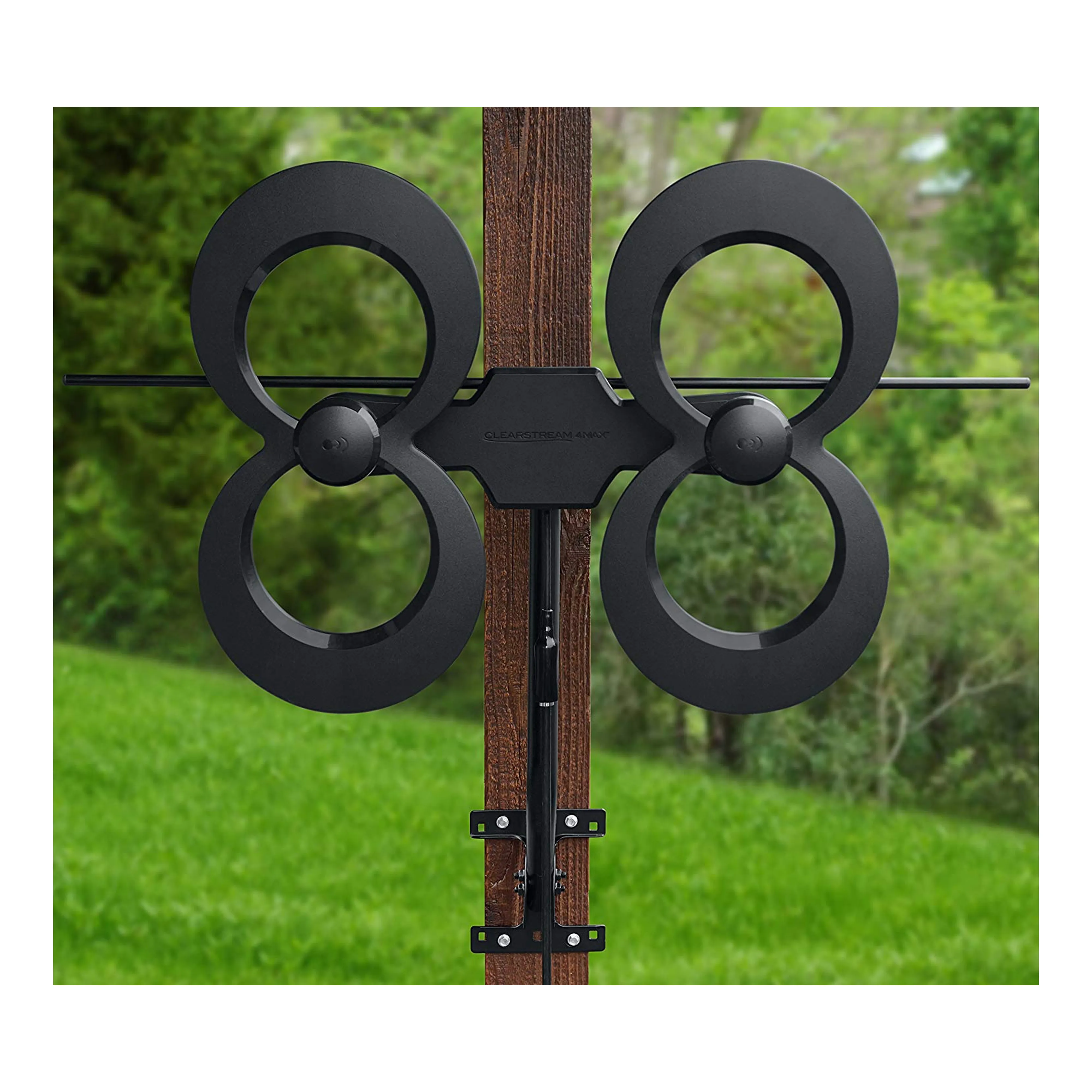 Antennas Direct ClearStream 4MAX Ultra Long-Range Indoor/Outdoor HDTV Antenna with 20-Inch Mount (70  Mile Range)