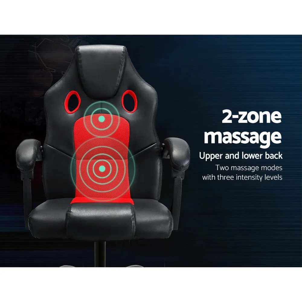 Artiss Massage Office Gaming Racer Chair Red