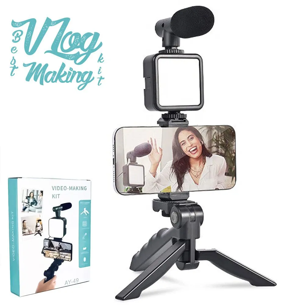 Ay-49 Video Making Kit Vlogging Tripod