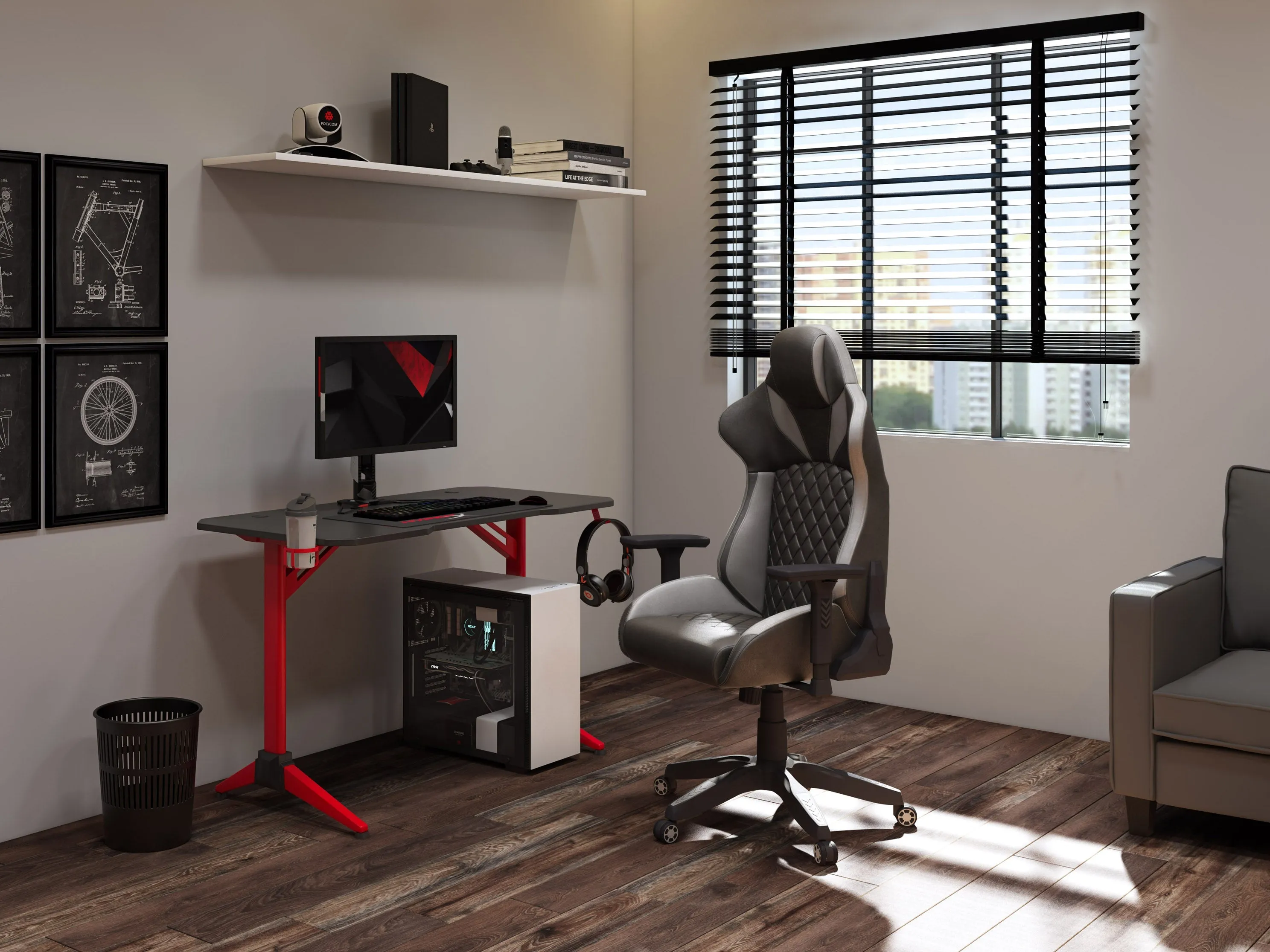 Black and Grey Gaming Office Chair