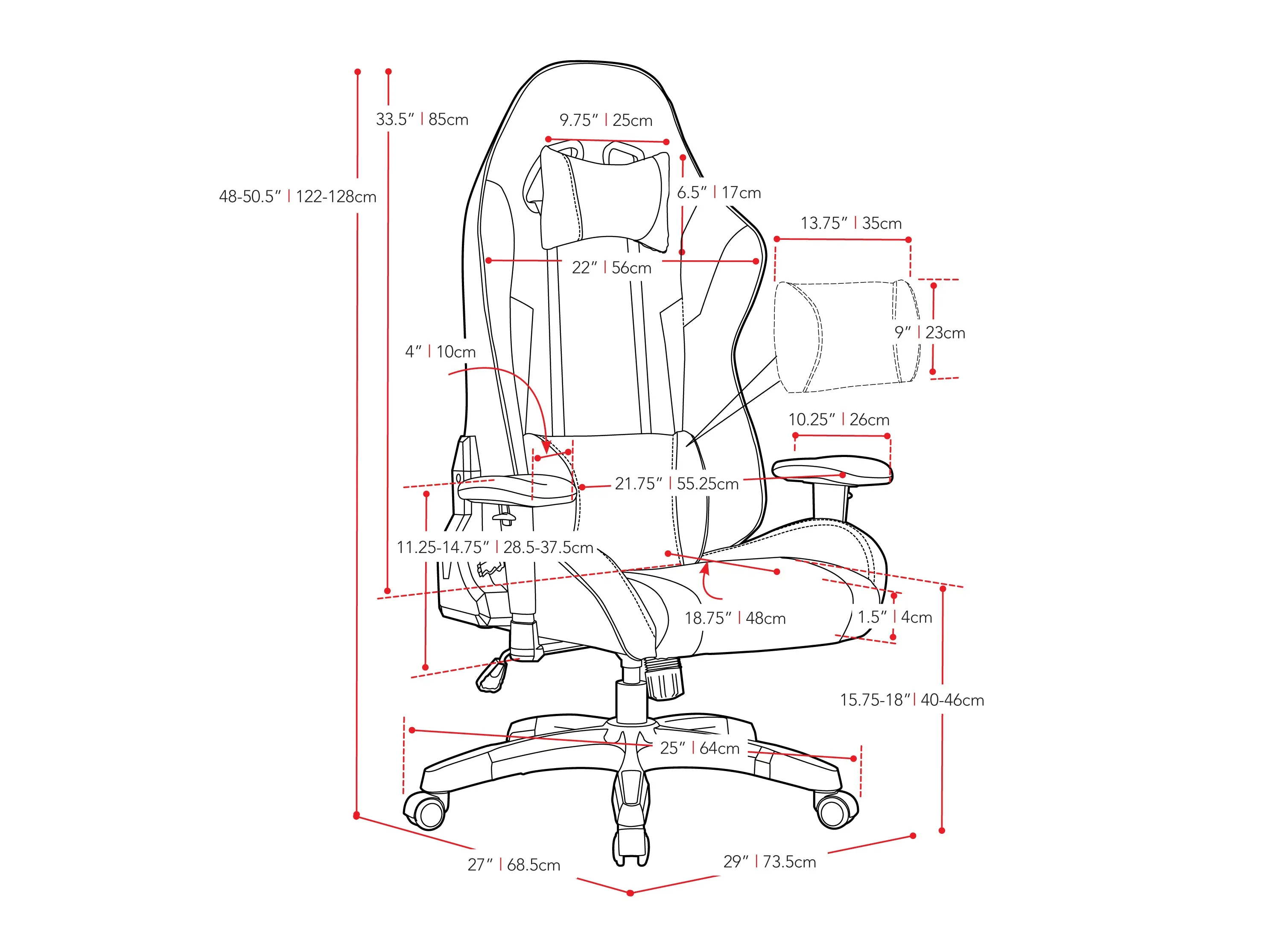 Black and Yellow Gaming Office Chair