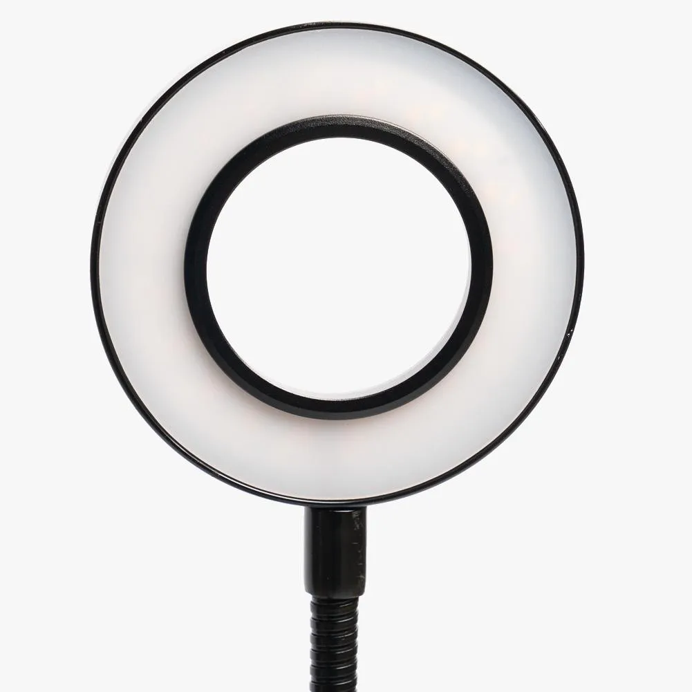 Black Live Stream USB Desk 6" Ring Light