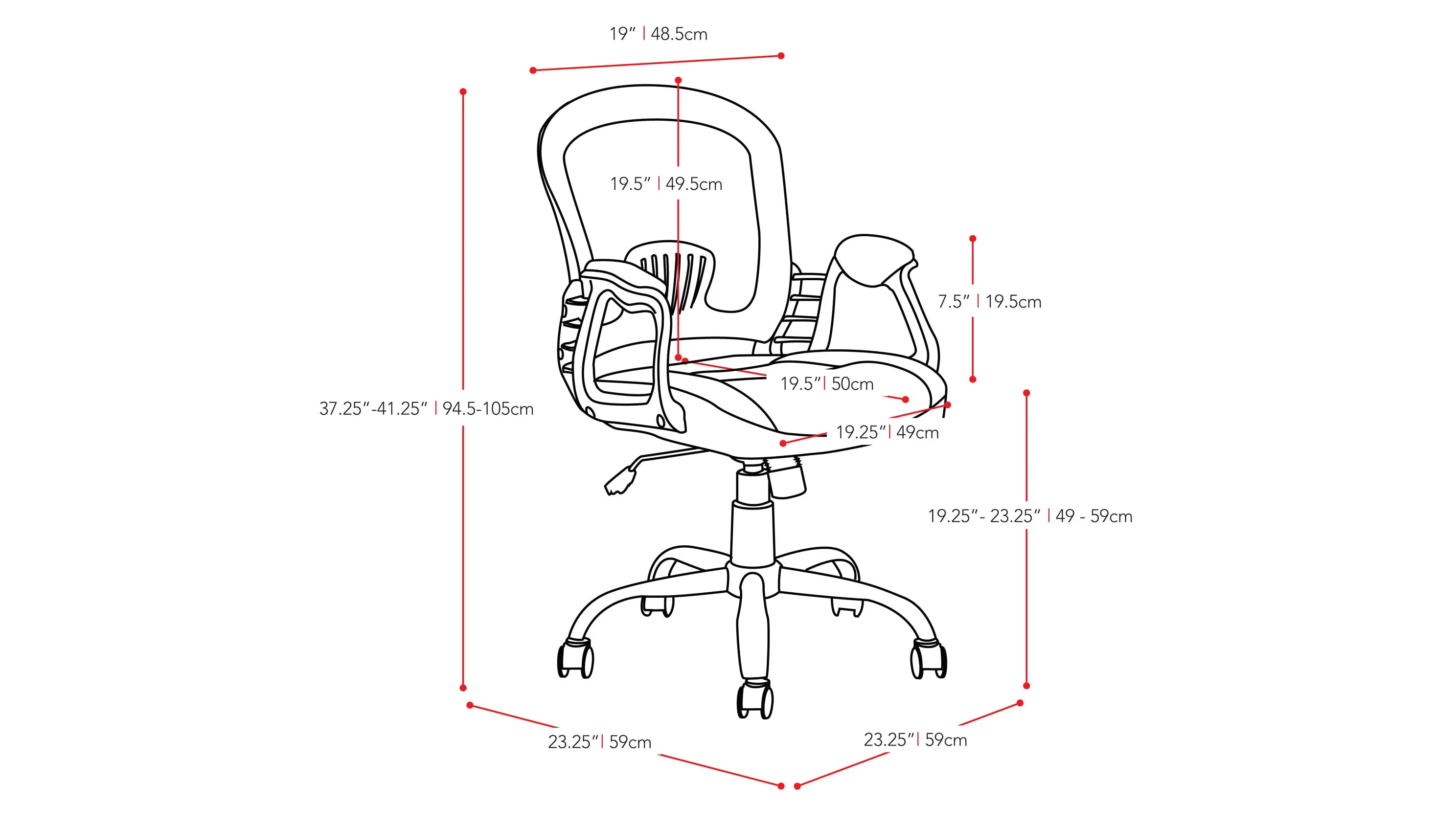 Blue Swivel Office Chair