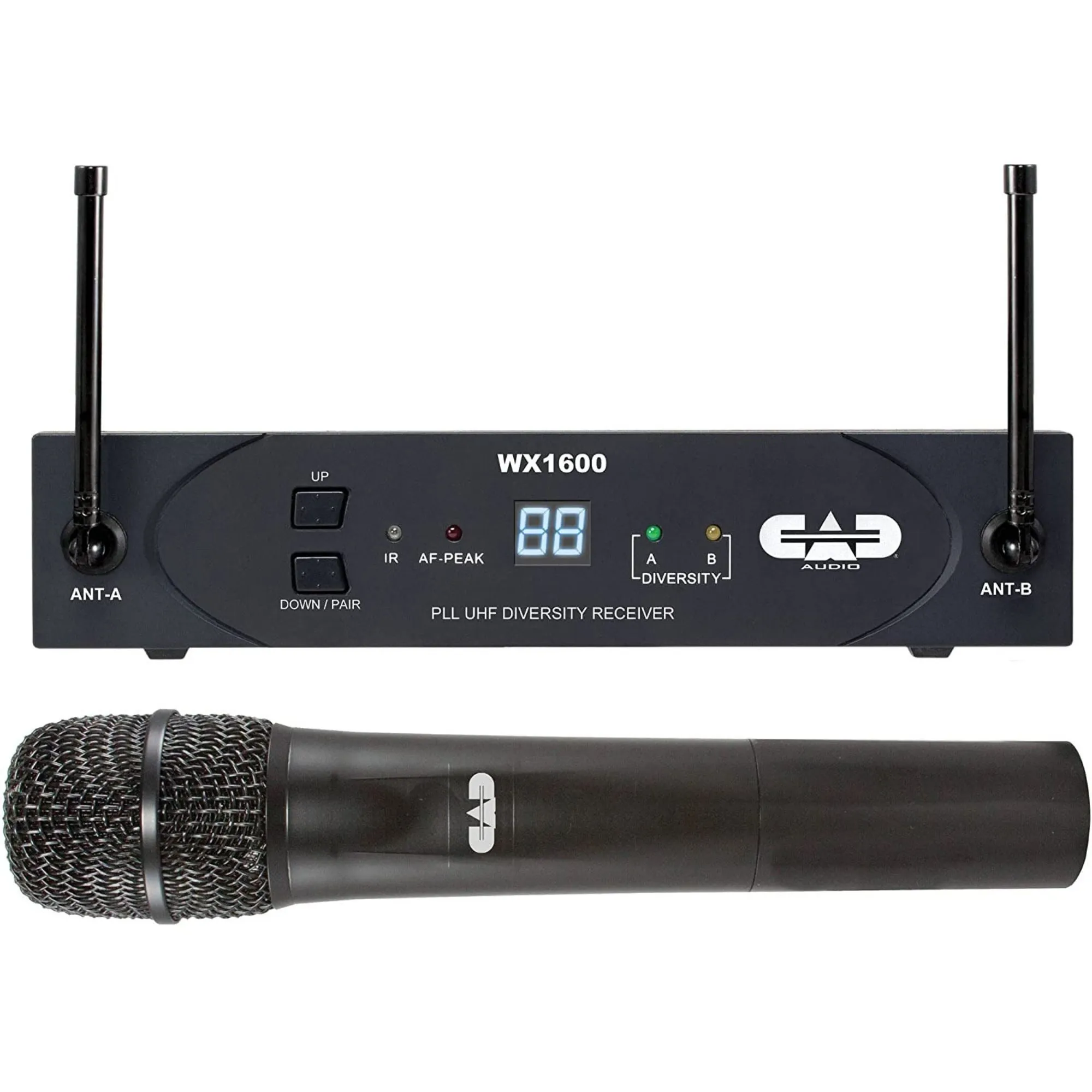 CAD Audio WX1600G StageSelect UHF Wireless Handheld Microphone System with CADLive D90 Capsule