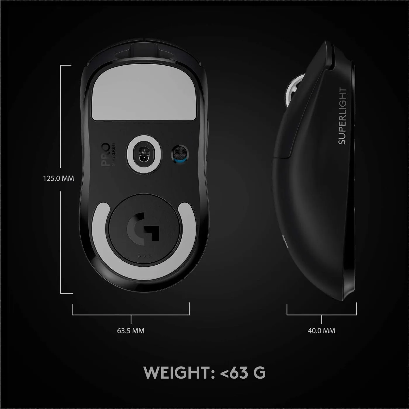 Certified Refurbished - Logitech G PRO X SUPERLIGHT Wireless Gaming Mouse, Ultra-Lightweight