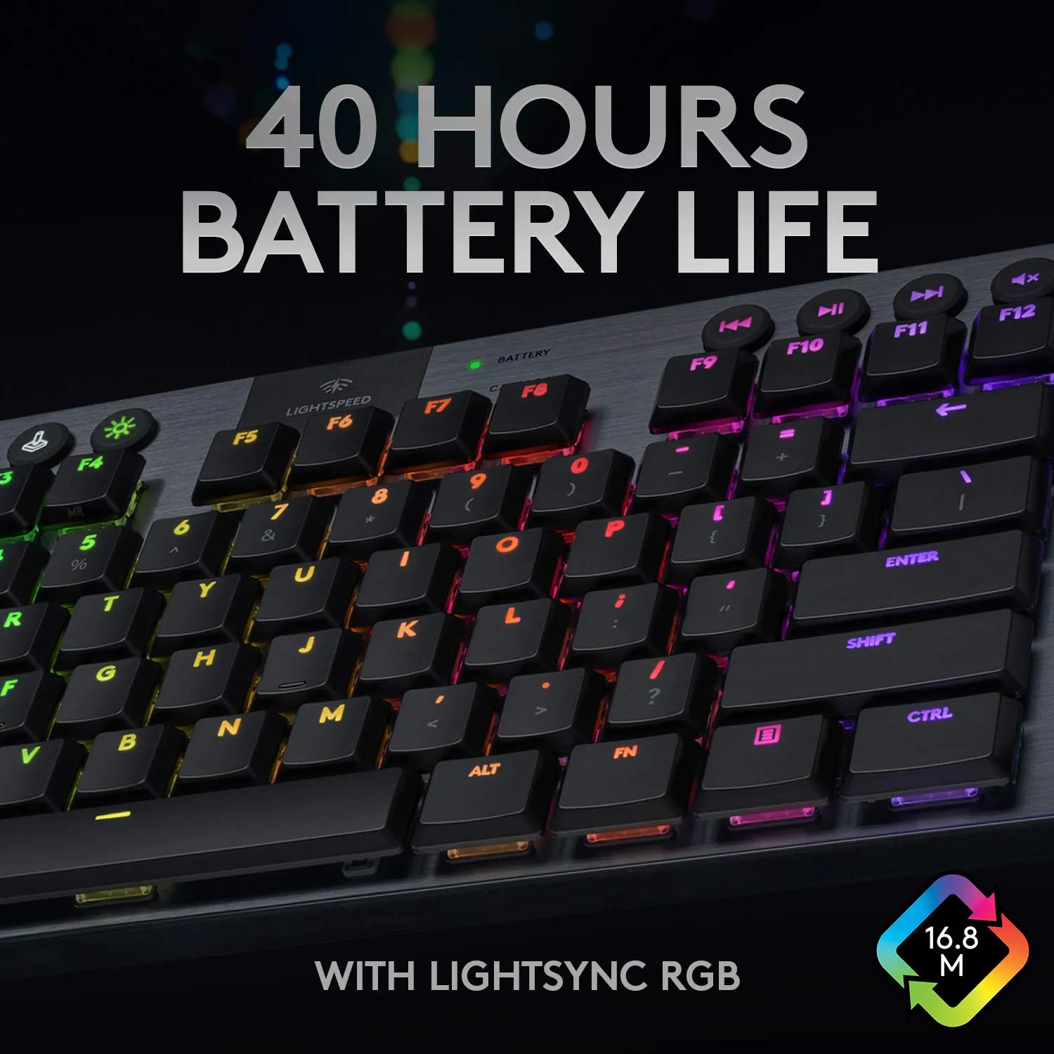 Certified Refurbished - Logitech - G915 LIGHTSPEED TKL Wireless Mechanical GL Clicky Switch Gaming Keyboard