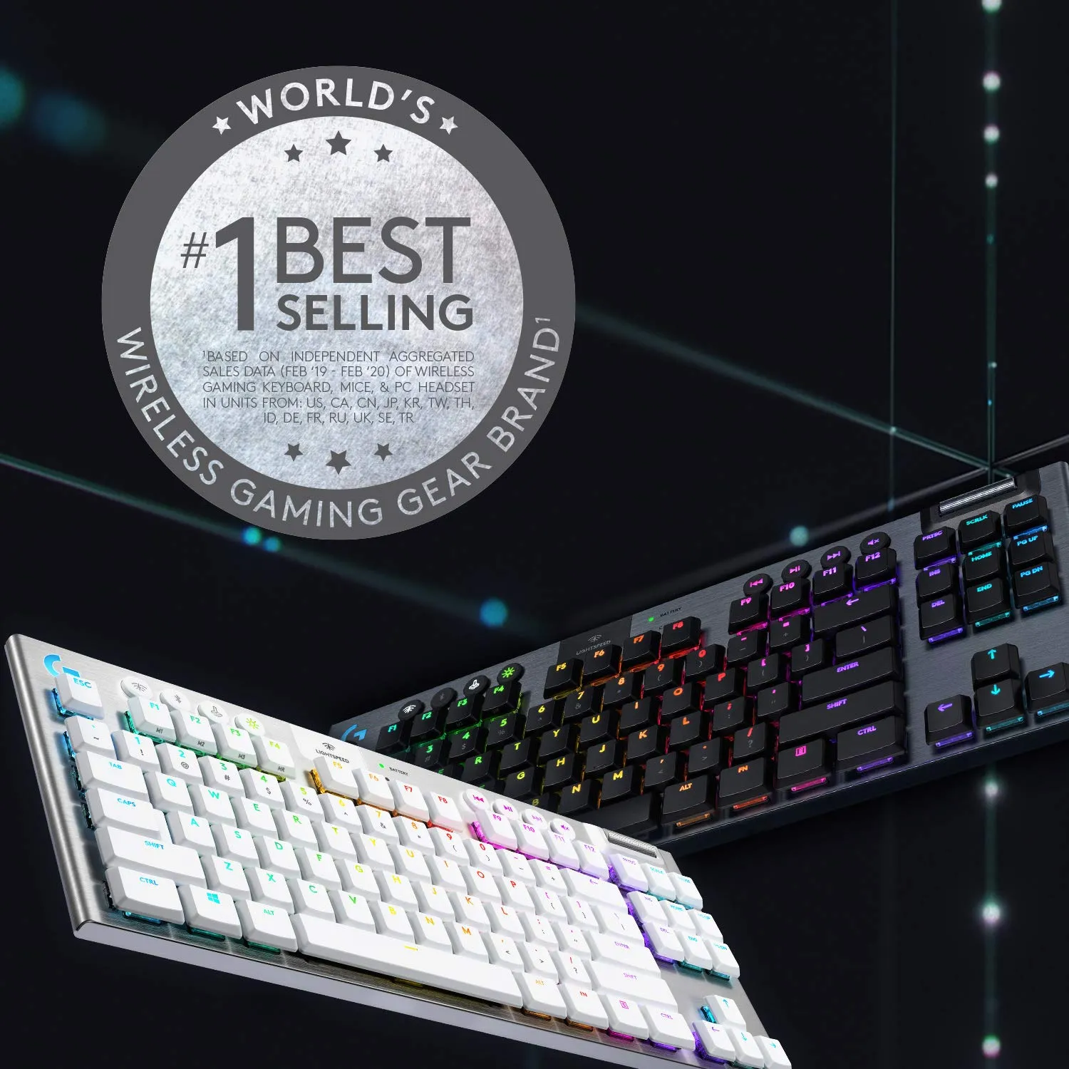 Certified Refurbished - Logitech - G915 LIGHTSPEED TKL Wireless Mechanical GL Clicky Switch Gaming Keyboard