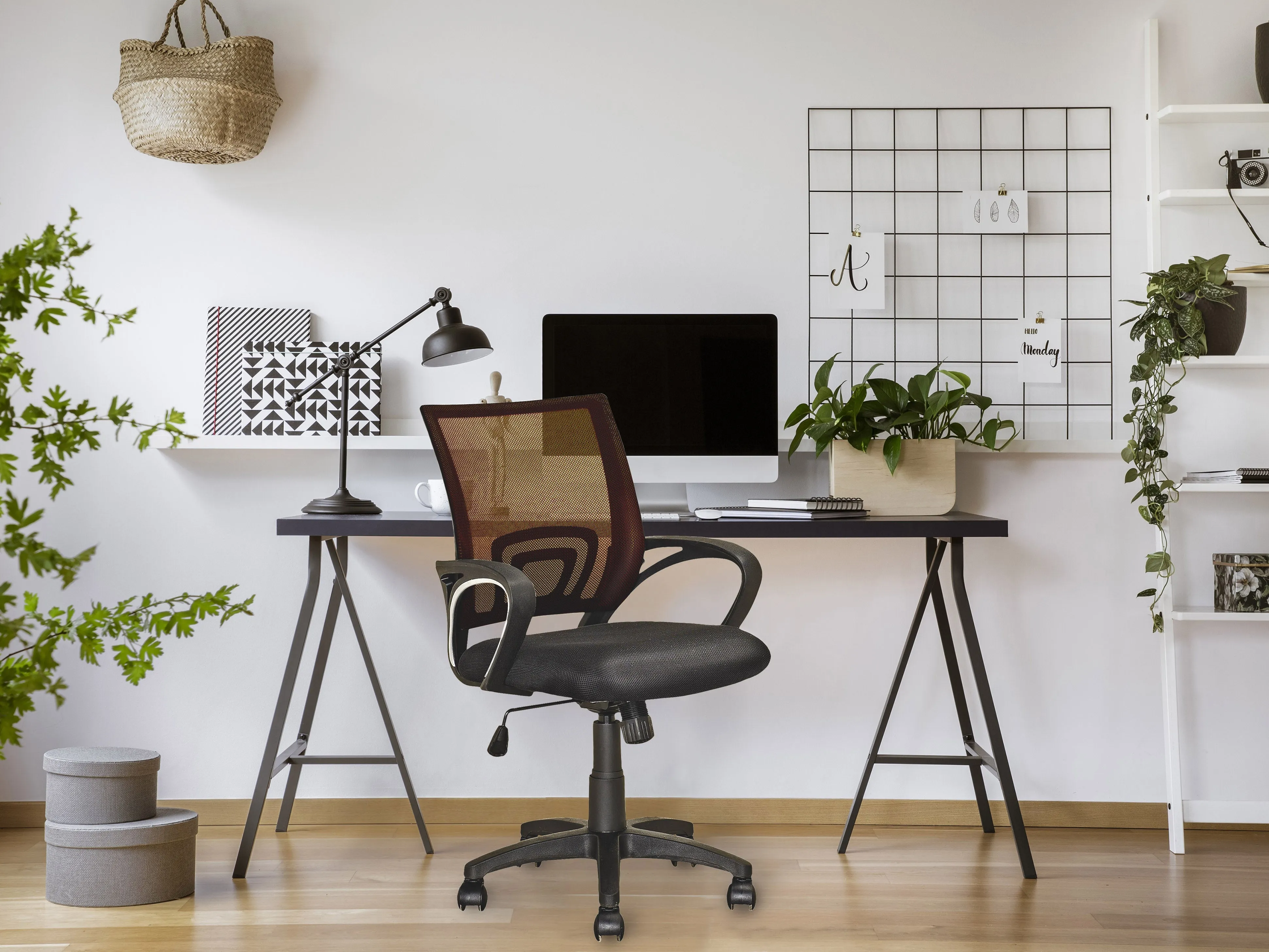 Dark Brown Mesh Back Office Chair