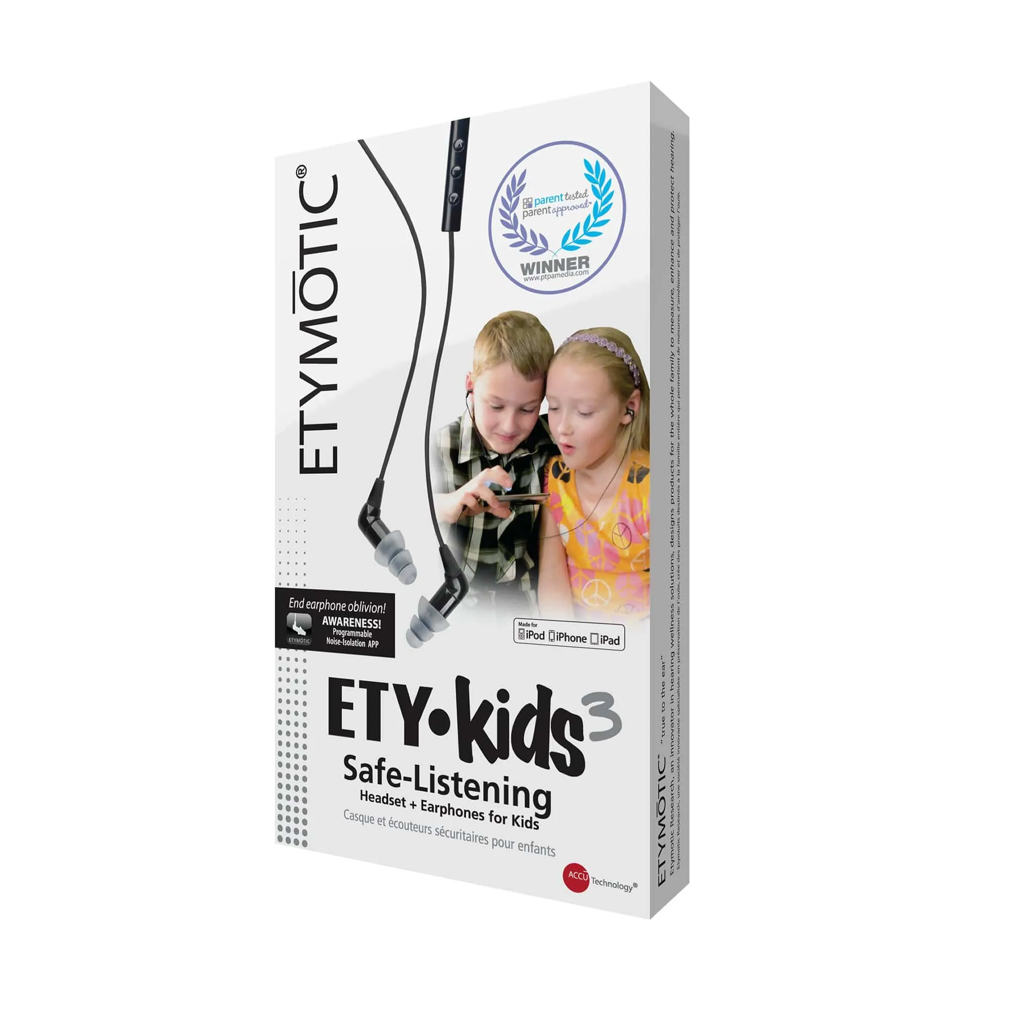 Etymotic EK3 Kids In Ear Headphones with Headset