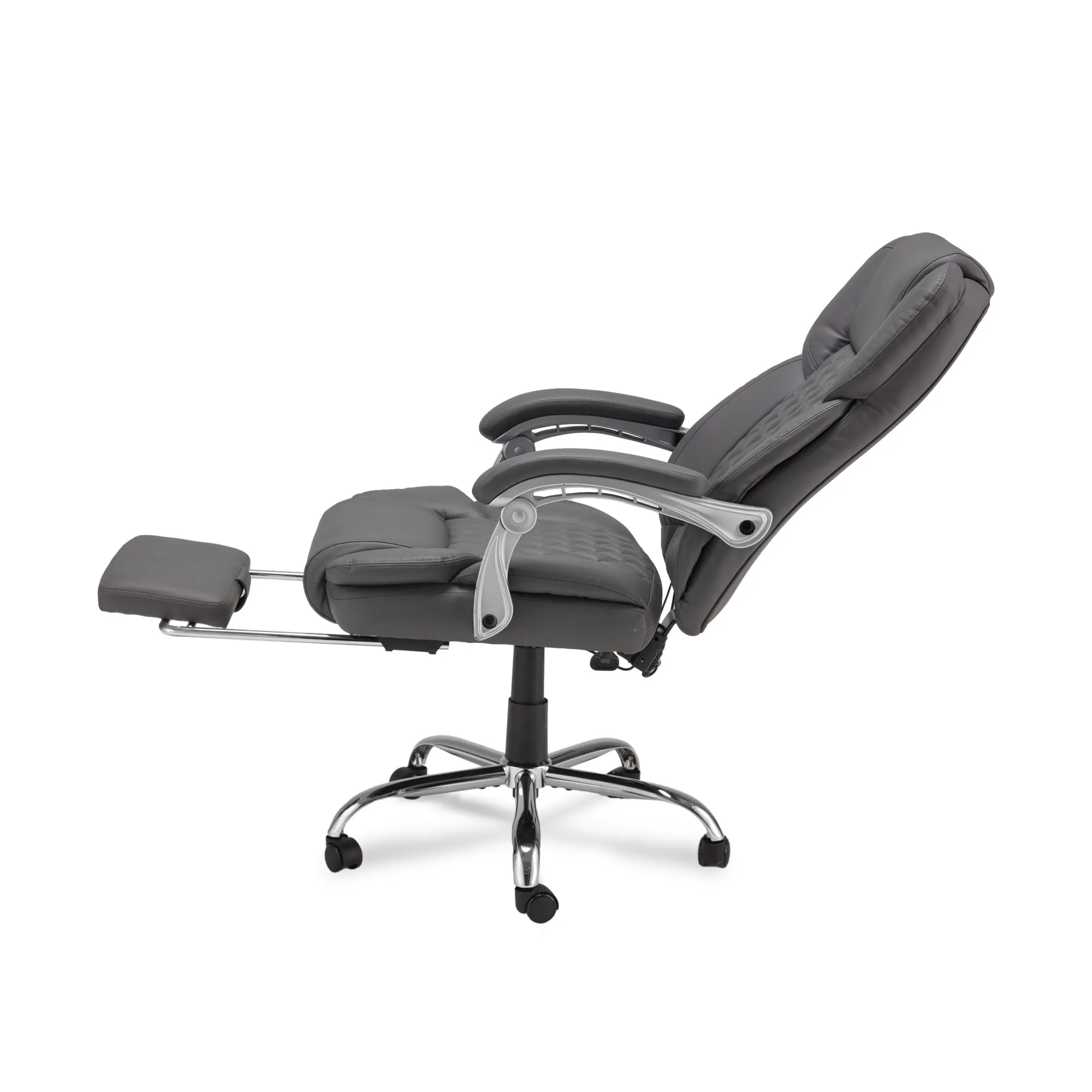 Executive Office Chair, Ergonomic Desk Chair Big and Tall Massage and Heated, Gray