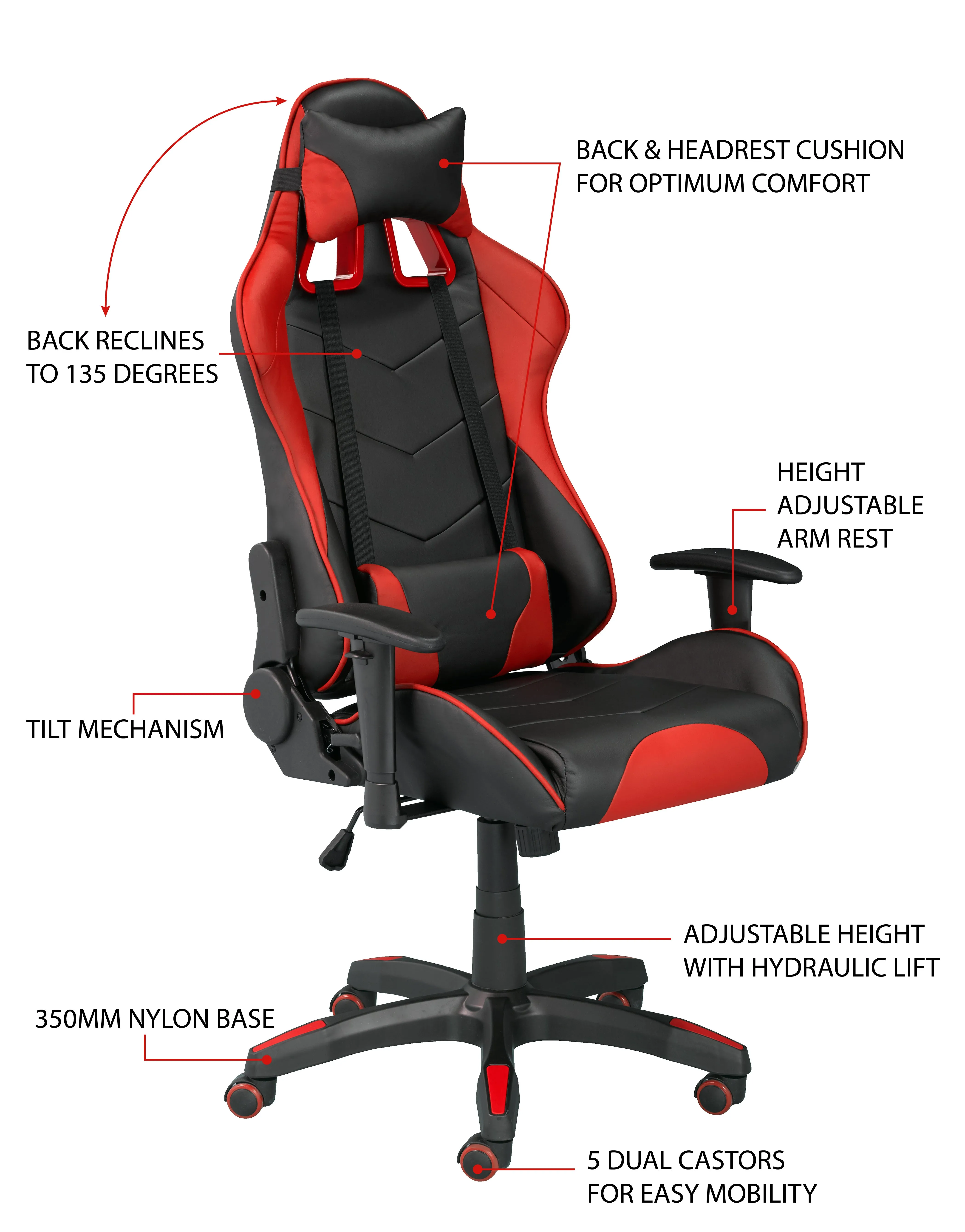 Gaming Chair - Black/Red