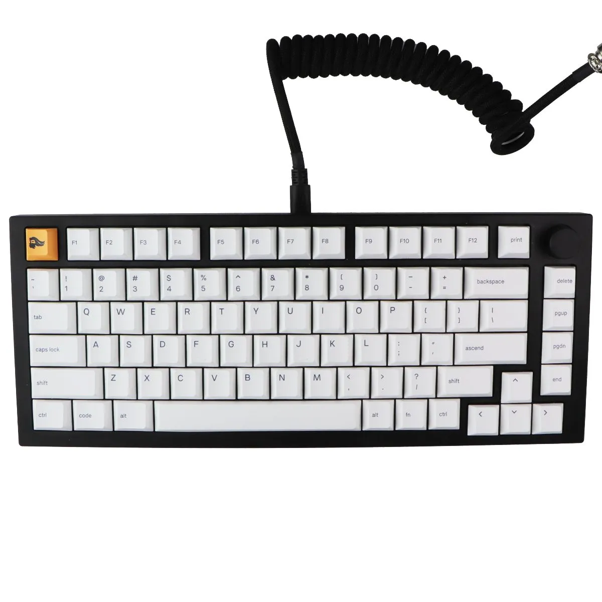 Glorious GMMK PRO Wired RGB Gaming Keyboard with Cable (75 FF) - White/Black