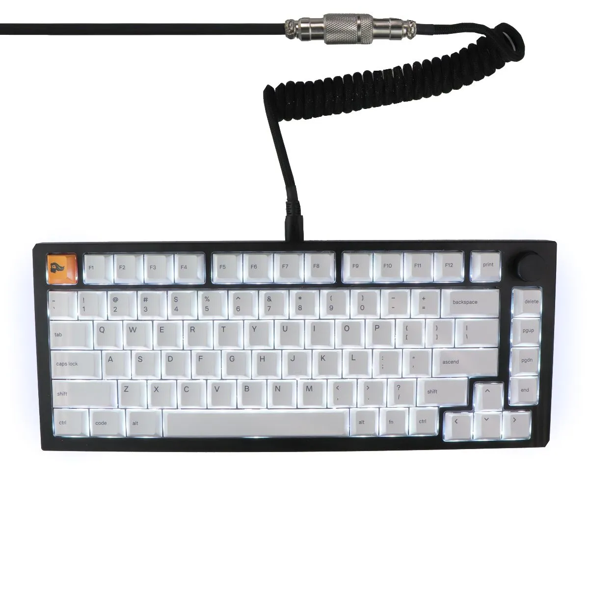 Glorious GMMK PRO Wired RGB Gaming Keyboard with Cable (75 FF) - White/Black