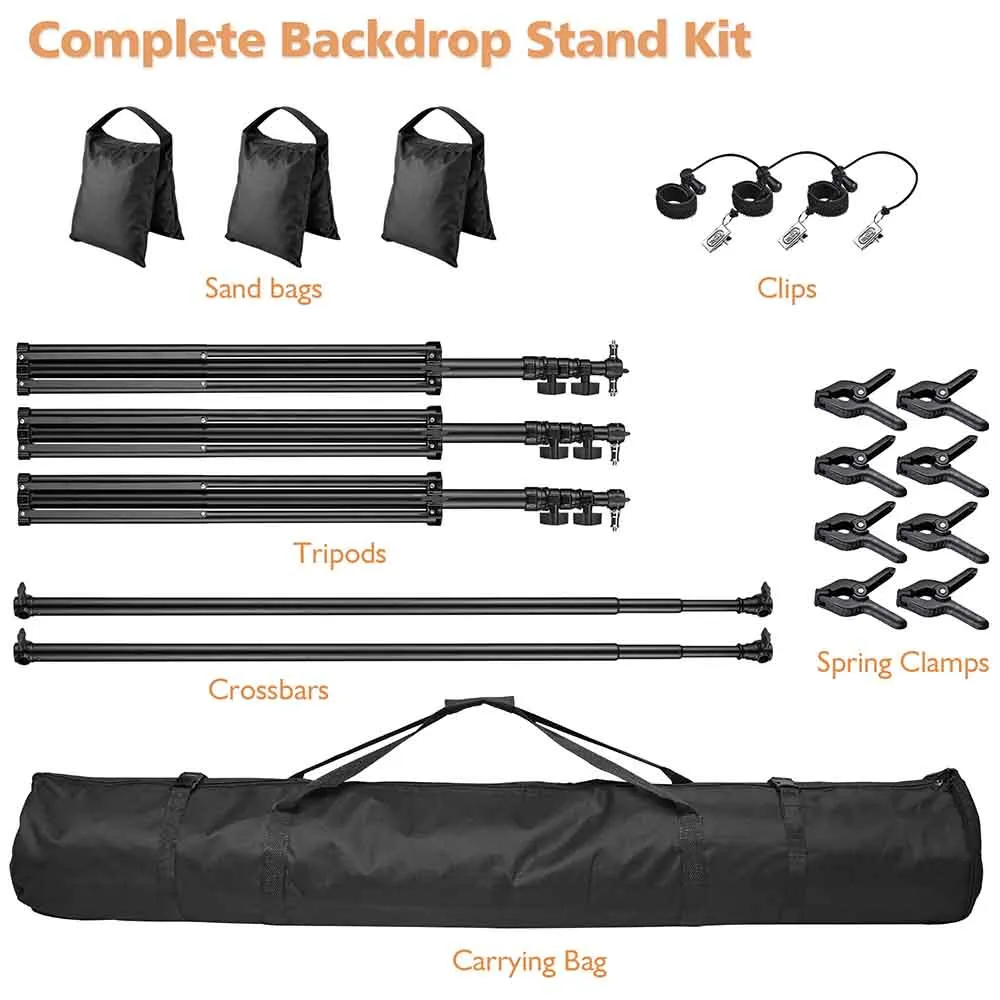 Heavy Duty Backdrop Stand 20'Wx10'H Photo Studio Video