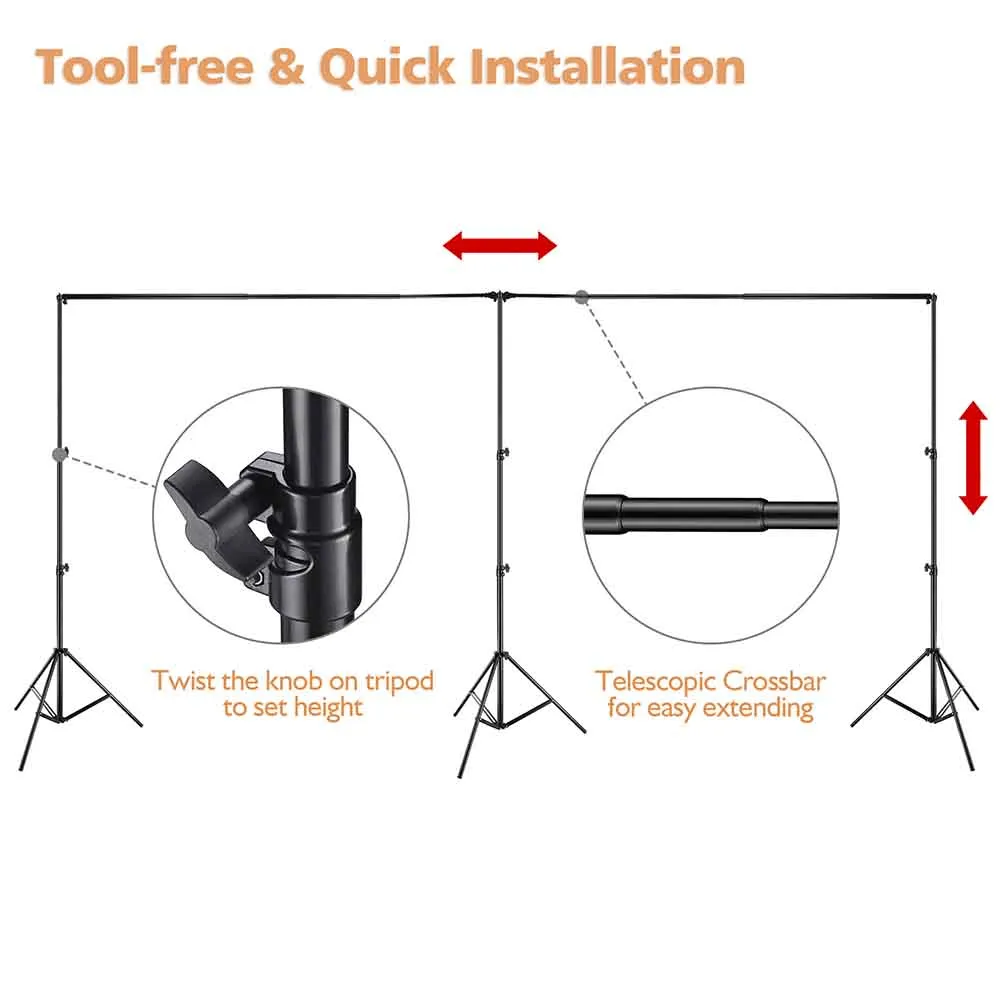 Heavy Duty Backdrop Stand 20'Wx10'H Photo Studio Video