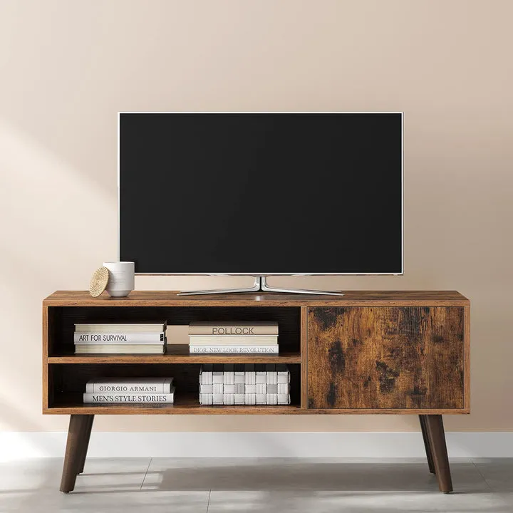 Industrial Wooden Look TV Stand, Storage Shelves & Cabinet