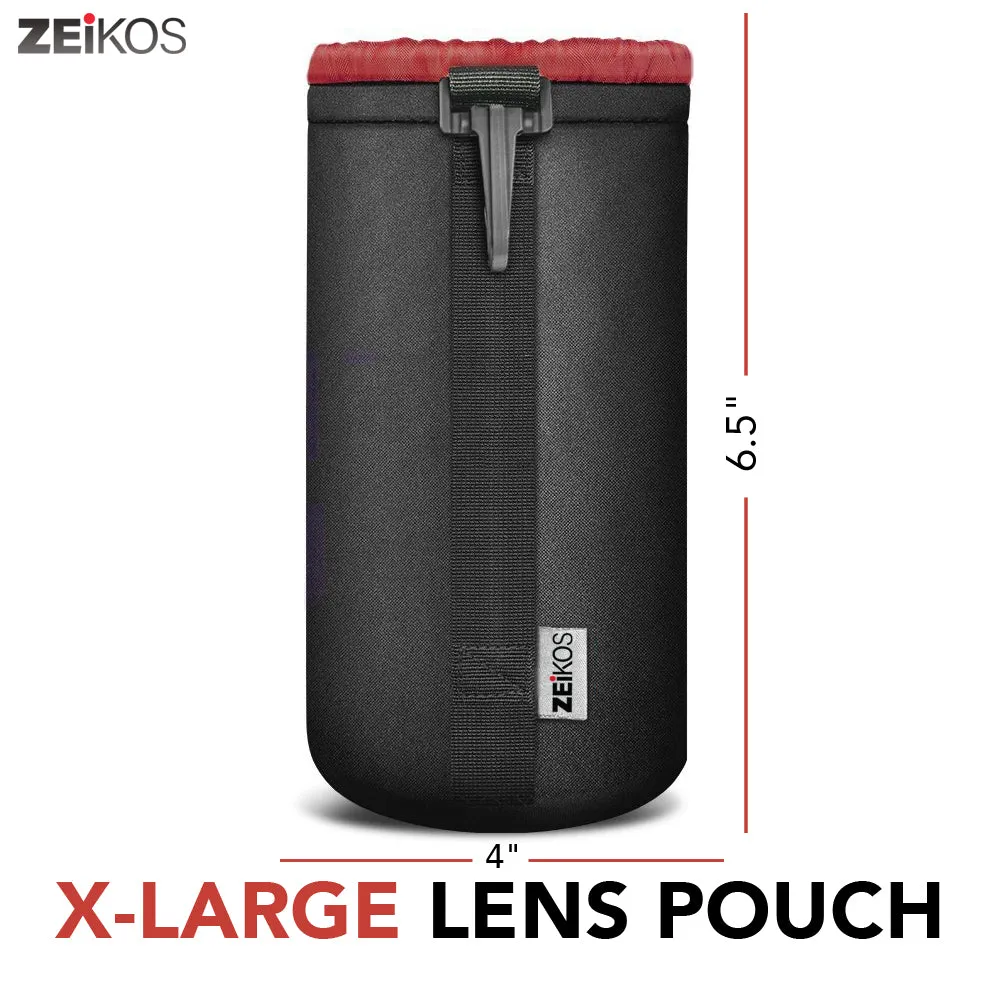 Lens Case, Extra Large Size, Thick Protective Neoprene Pouch