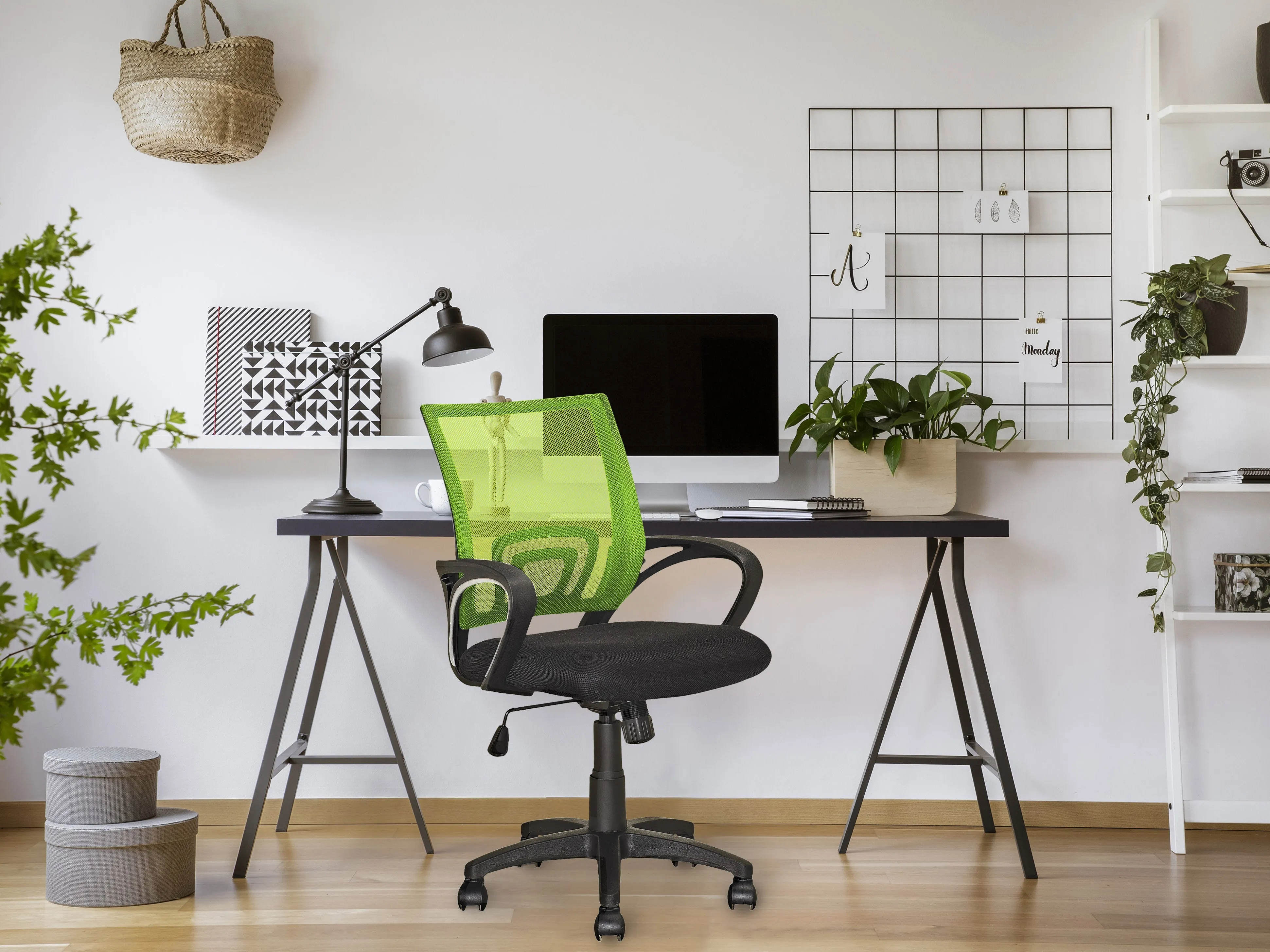 Lime Green Mesh Back Office Chair