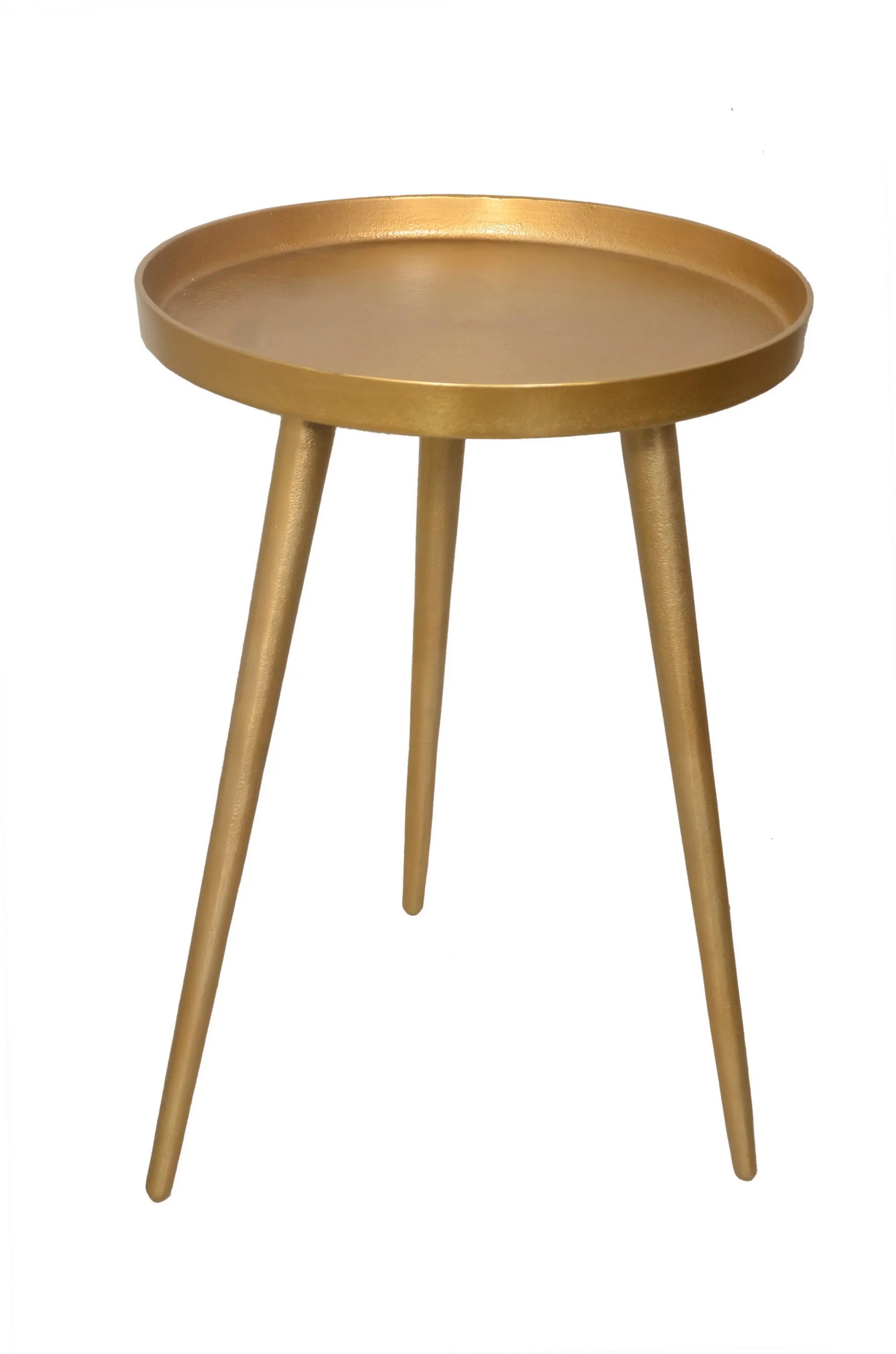 Maxine Tripods Metal Side Table, Gold