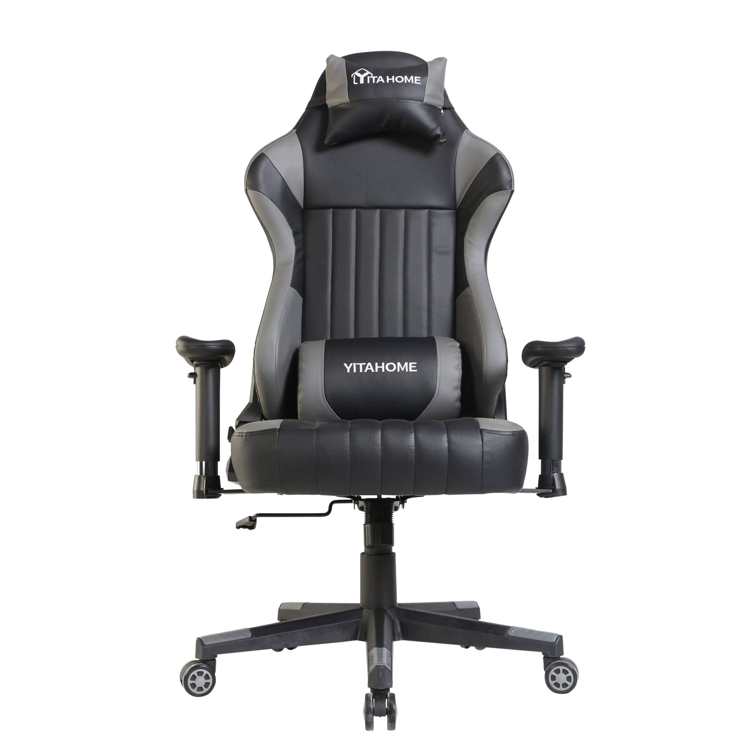 Neo Grey Faux Leather Sport Racing Gaming Office Chair