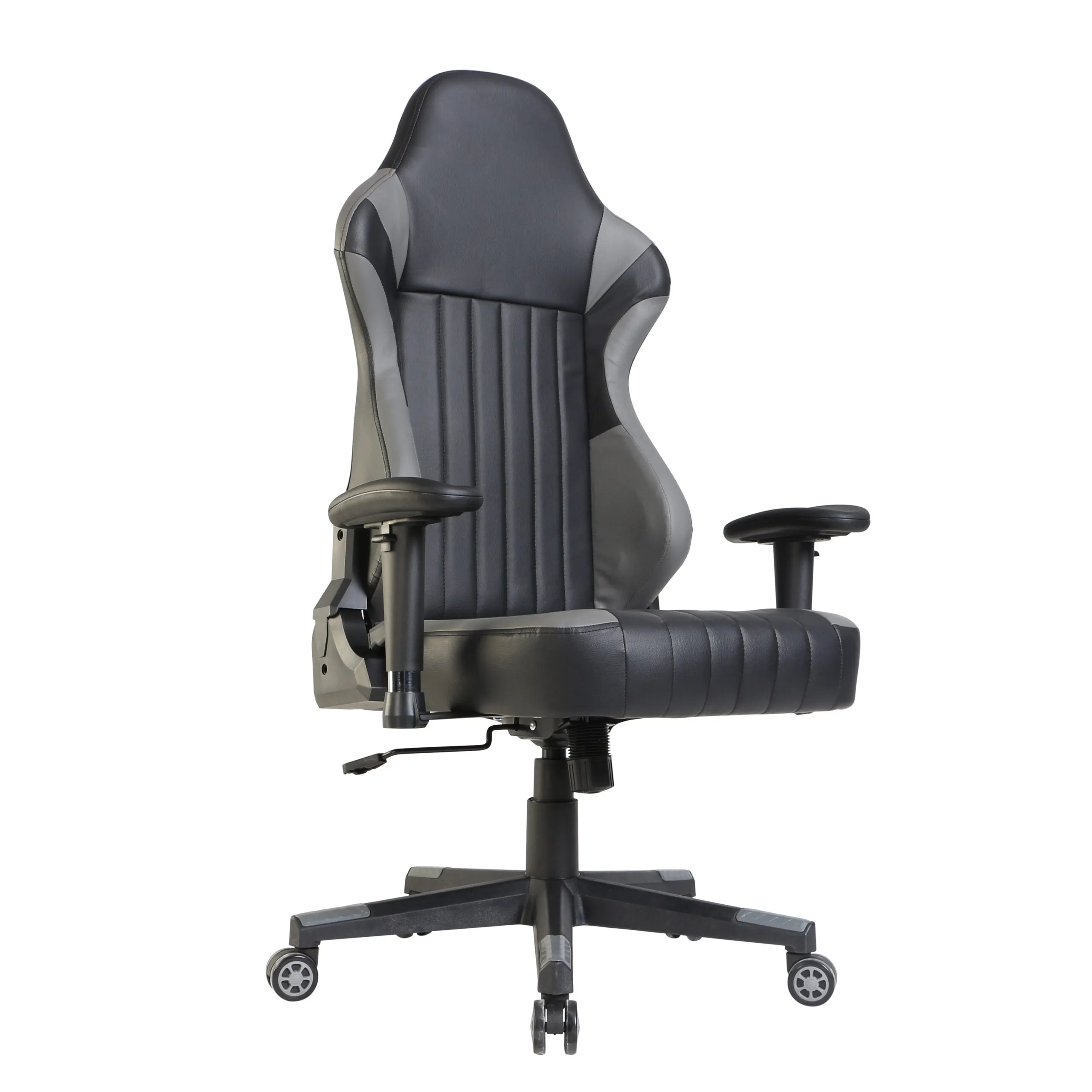 Neo Grey Faux Leather Sport Racing Gaming Office Chair