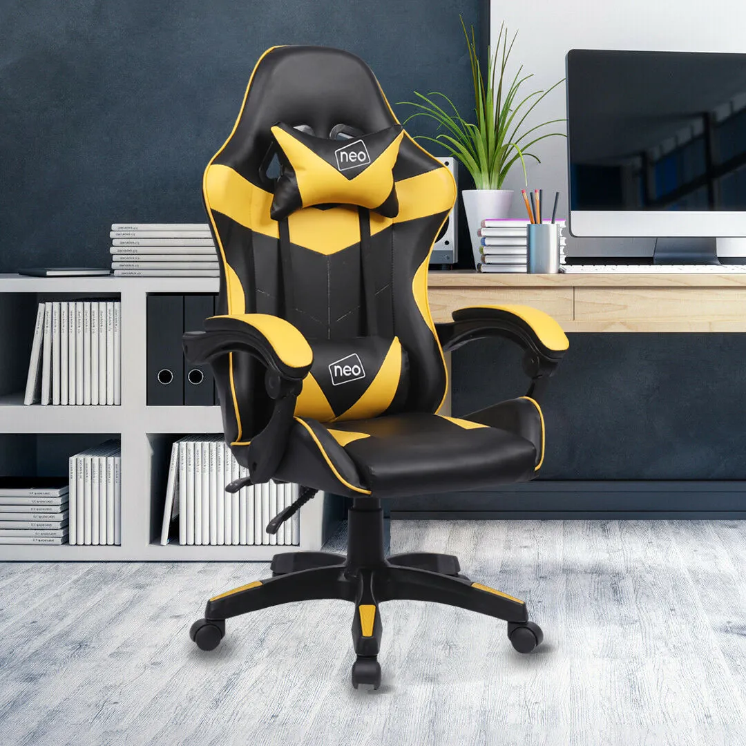 Neo Yellow Leather Recliner Computer Gaming Office Chair