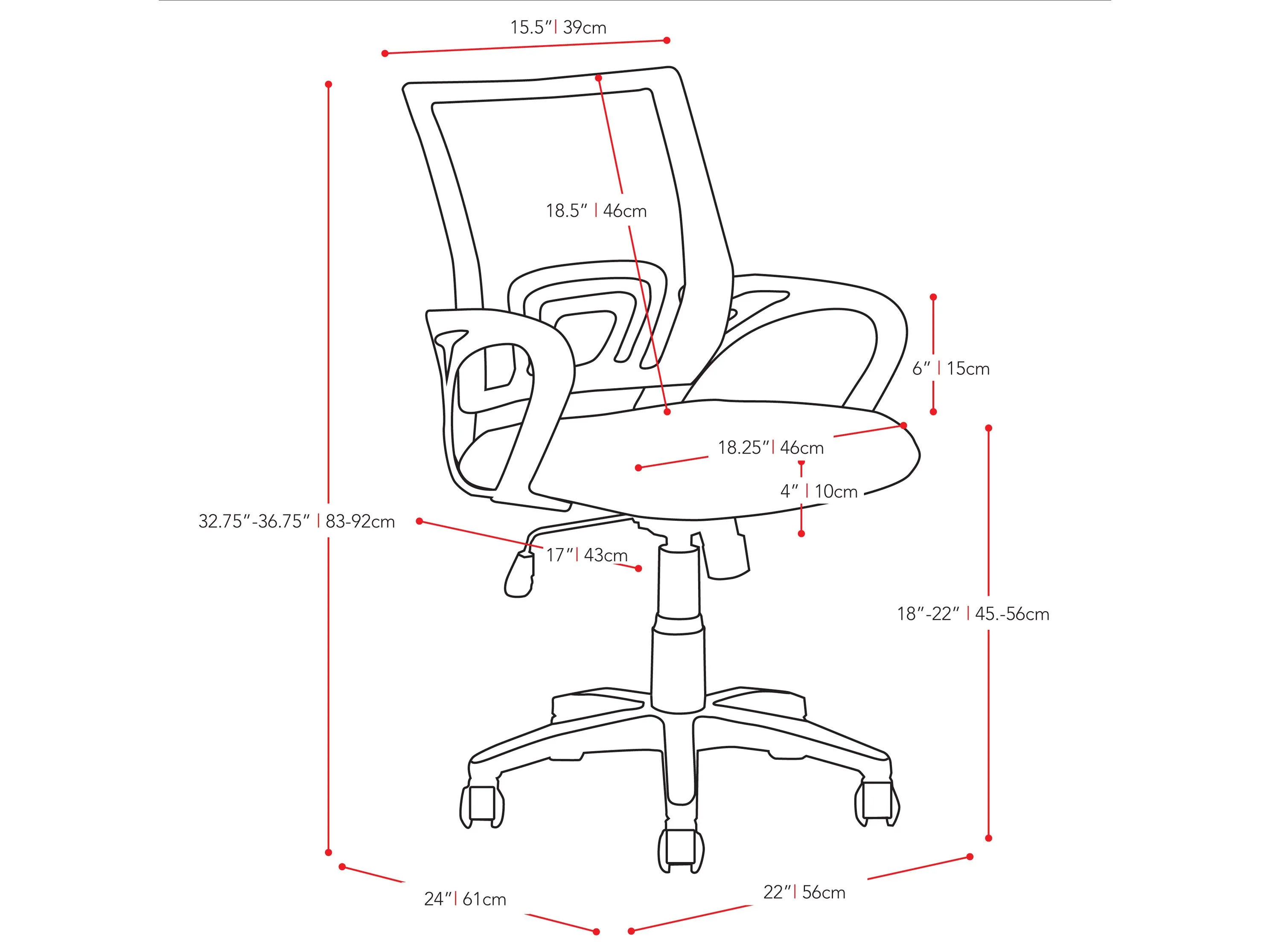 Pink Mesh Back Office Chair