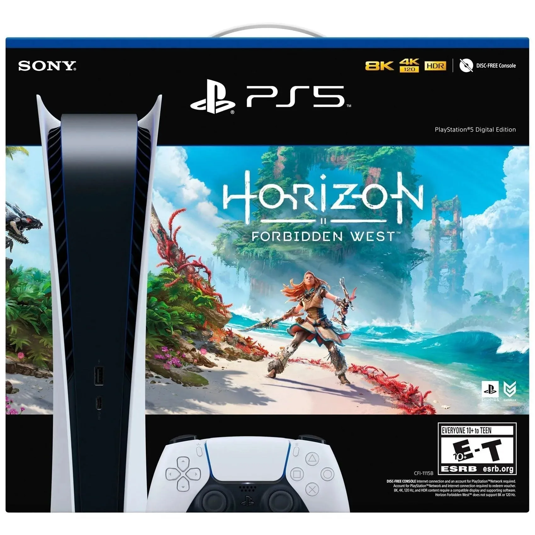 Play Station 5 Digital Edition Horizon Forbidden West Bundle