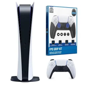 Play Station 5 Digital Version Console with ControlGrip Player Pack Bundle