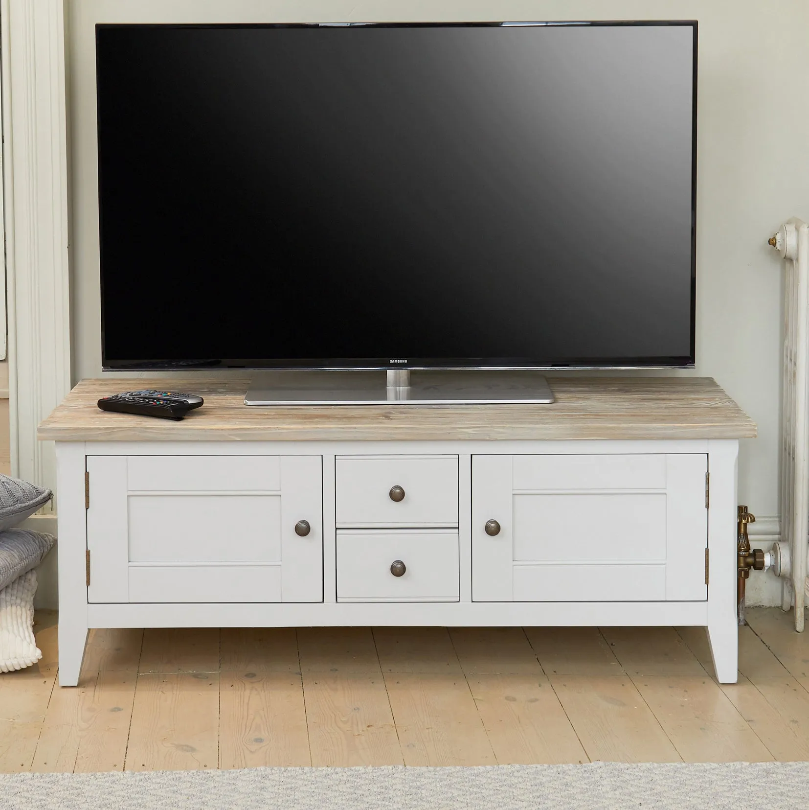 Ridley Grey Widescreen Television Stand Cabinet