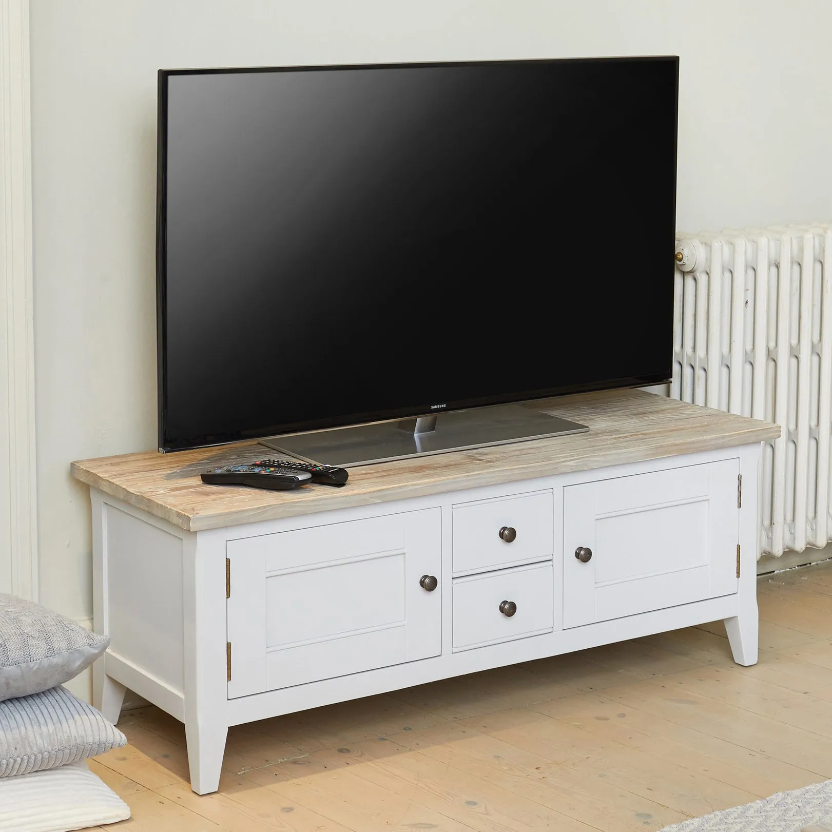 Ridley Grey Widescreen Television Stand Cabinet