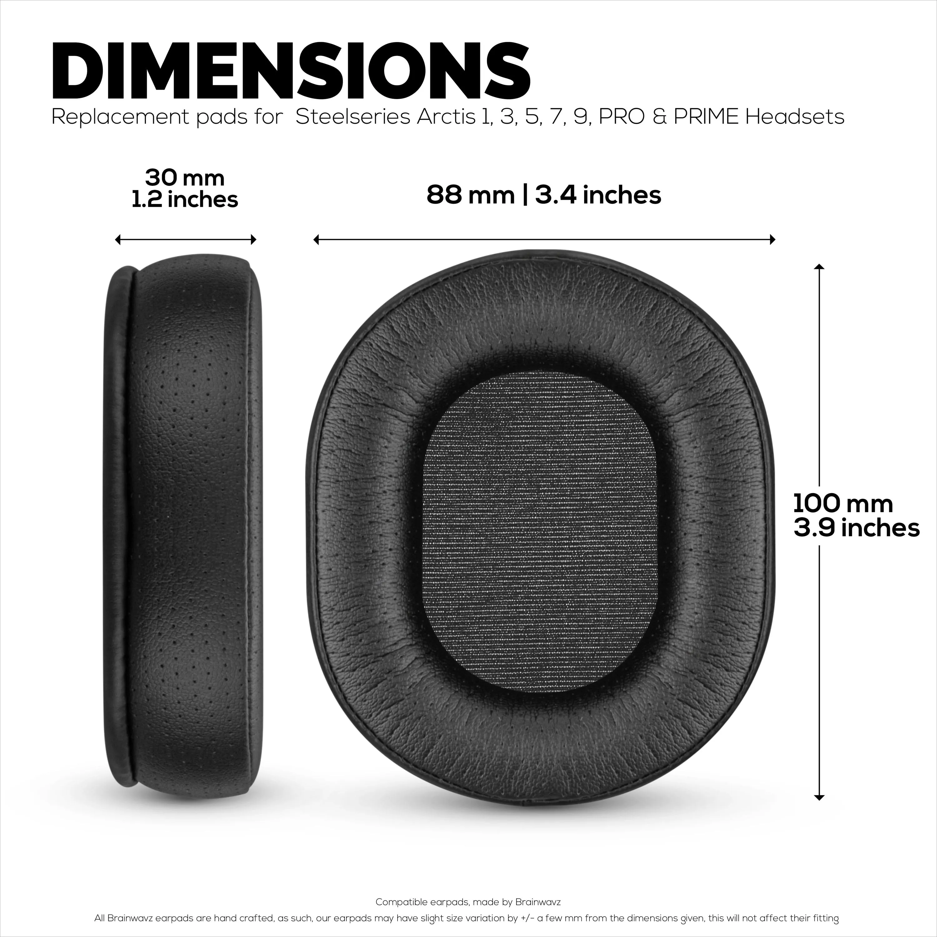 Steelseries Arctis Replacement Perforated Earpads, Upgraded Materials & Memory Foam, Designed For Arctis 1, 3, 5, 7, 9, Pro & Prime (Perf)