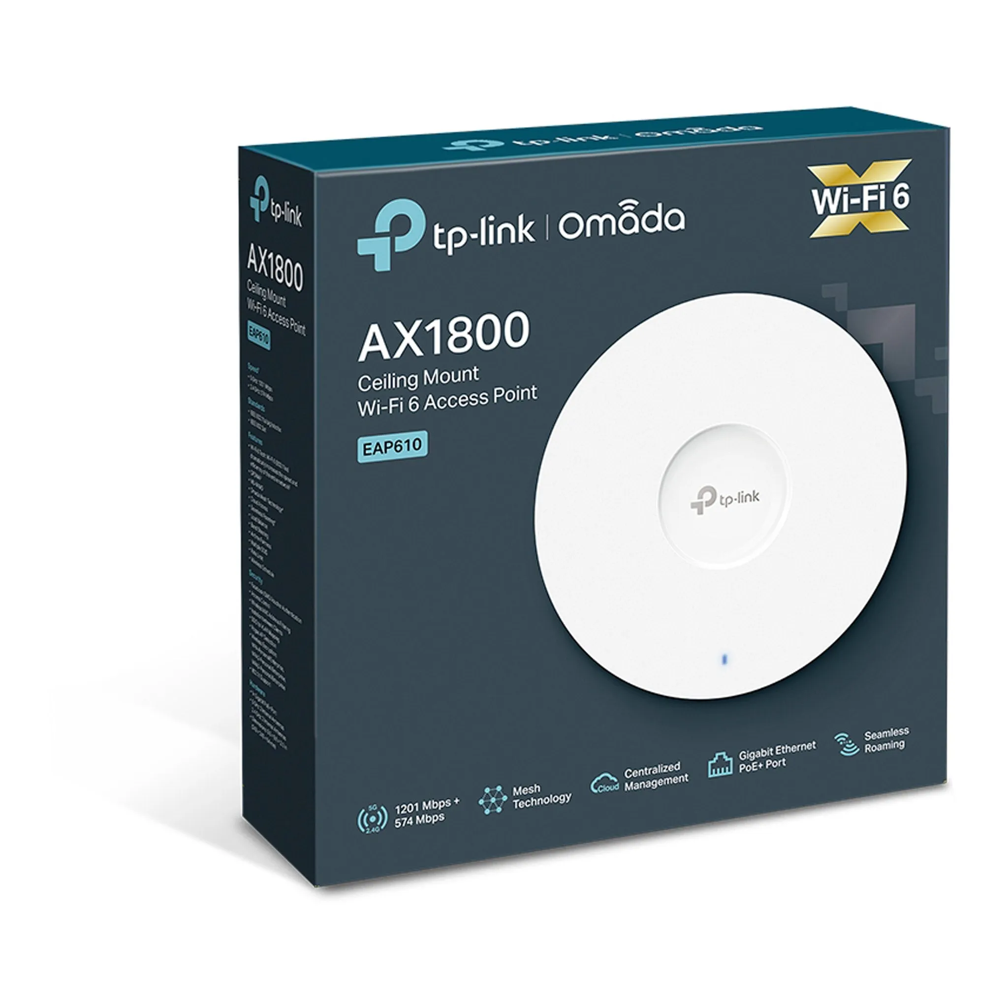 TP-Link EAP610_V2 AX1800 Ceiling Mount Dual Band Wi-Fi 6 Access Point