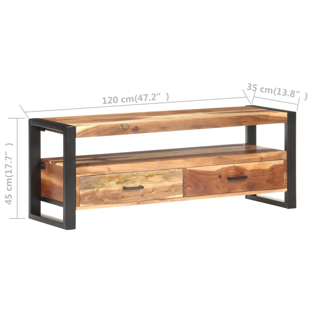 TV Cabinet 120x35x45 cm Solid Wood with Sheesham Finish